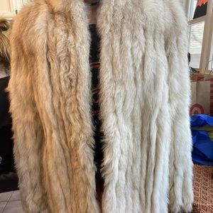 Real arctic fox coat